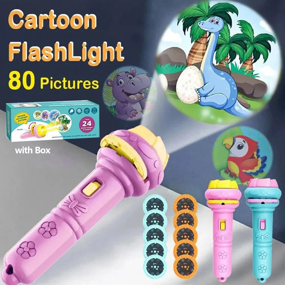 Magical cartoon projection flashlight